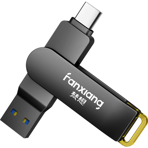 [FANXIANG] Dual-head USB flash drive Type-C + Type-A suitable for Android phones and Apple phones 15/16 direct plug-in without APP-Fanxiang F375-128GB