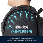 [JEMIA] JFT 減壓背帶｜雙肩後背包專用｜三排,旗艦款（有紅外線/有按壓）雙肩帶緩震墊舒適肩背, , large