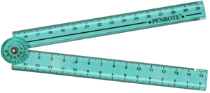 Aurora Folding Ruler &ndash; Green