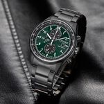 CITIZEN 星辰 亞洲限定 Future Force 光動能計時手錶-黑X綠 CA0775-87X, , large
