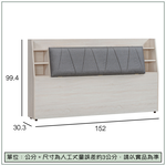 【唯熙傢俱】伊格鋼刷白５尺床頭箱, , large