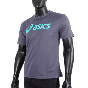 Asics 男女 短袖 T恤 運動 透氣 吸濕 快乾 抗UV 台灣製 延續 灰藍 [2033B666-020]