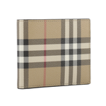 BURBERRY 經典格紋帆布對開零錢袋短夾/米色, , large