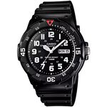 CASIO 卡西歐DIVER LOOK 潛水運動風手錶-黑x白 MRW-200H-1BV, , large