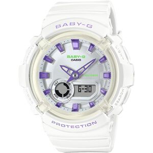 CASIO 卡西歐 BABY-G 舞池霓虹燈雙顯手錶-白x紫 BGA-280DN-7A
