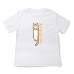 JZ TEE Orange Cat-Long Thin Graphic Tee, , large
