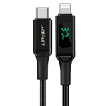 【ACEFAST】Digital Display PD Fast Charging Cable-Black, 黑色, large