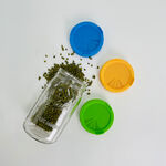 [Ball®專屬配件WildJar] 寬口專用塑膠發芽網蓋純瓶蓋-藍色 Plastic Sprouting Lid for Wide Mouth mason jar 發芽罐 發芽瓶 發芽梅森罐 過篩網片 塑膠網狀發芽蓋, , large