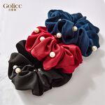 【Gulicc】古莉可 髮圈 歐美款珍珠燙金邊 大腸圈髮圈, , large