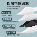 四層活性碳口罩 盒裝(50入) 灰色/黑色含溶噴層 防霧霾 空污 粉塵 乾淨衛生 透氣舒適, , large