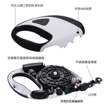 LED發光寵物自動伸縮牽引繩/黑色/5米, , large