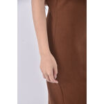 (S) 質感無袖棕色洋裝二手衣, , large