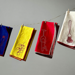 Embroidered Napkins-Tomato, , large