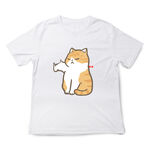 JZ TEE Shiba Inu & Cat - Catching Frisbee Graphic Tee, , large