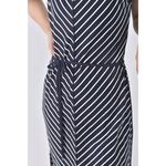 (S) nautica質感棉質條紋藍色綁帶洋裝二手衣, , large