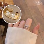 【Gulicc 】古莉可 戒指 雙層蝴蝶結微鑲鋯石戒指, , large