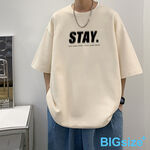 大尺碼-美式 印花棉T-黑/白/卡其-0201081, , large