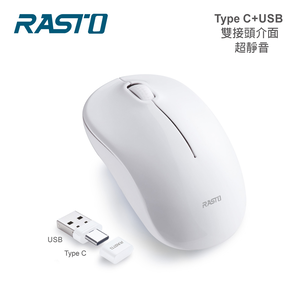 [ RASTO ] RM35 雙介面Type C +USB超靜音無線滑鼠