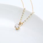 【Angel & Me】14KGF 包金 皇冠 6mm 瑞士單鑽 鑽石項鍊 生日禮物, , large