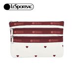 Lesportsac 3-Zip Cosmetic 三層拉鍊收納化妝包/ 莓果心, , large