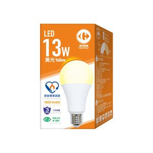 家樂福LED節能標章燈泡13W-黃光