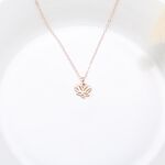 【Angel & Me】愛 蓮花 s925 純銀 厚鍍 18k 玫瑰金 項鍊 生日禮, , large