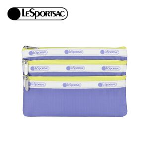 Lesportsac 3-Zip Cosmetic 三層拉鍊收納化妝包/ 紫羅蘭色