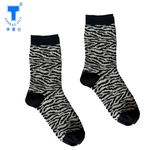 [Runway Socks]Women's Fashion Animal Print Socks – Double Cylinder Knit, White (1 Pair), , large