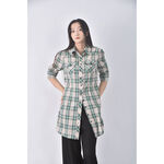 (M) et boite排扣綠色長袖上衣二手衣, , large