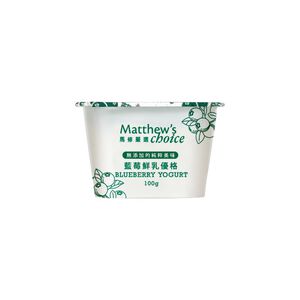 Matthews choice blueberry yogurt 100g
