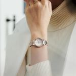CITIZEN 星辰 XC 輕奢光限量款 晨光 光動能鈦金屬電波女錶 ES9497-61X, , large