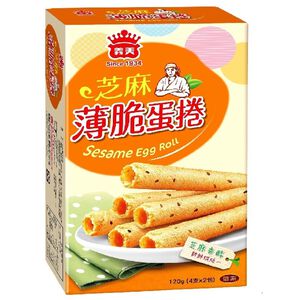 義美蛋捲量販盒-芝麻