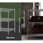 【Y HOUSE】60x60x90cm Super Heavy Duty Three-Tier Iron Rack Heavy Duty Shelf Storage Rack, , large