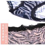 【K's凱恩絲】夏日清涼爽網紗斑馬紋三角專利有氧蠶絲內褲-杏色, , large