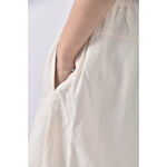 (M) 邊縫高腰棉質純棉杏色長褲二手衣, , large