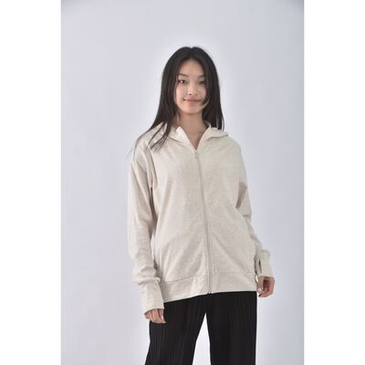 (L) lativ連帽白色外套二手衣