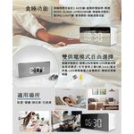 LED鏡面時鐘 數位鬧鐘 電子式時鐘 桌面化妝鏡, , large