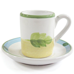 [豐名日本餐具] 咖啡杯組 手繪黃圈綠葉 M-STYLE / C00CS1-32, , large