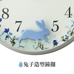 SEIKO 精工 跳躍小兔掛鐘 時鐘-藍/33mm QXC238N, , large