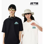 JZ TEE Snowy Mountain Cat & Shiba Inu Graphic Tee, , large