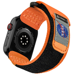 Mifa Apple Watch EDC-34太空總署NASA系列戰術尼龍混搭真皮皮革運動錶帶(適用S1-10代 & Ultra 1-2 & SE )-太陽橘, , large