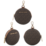 Michael Kors 金字塗層帆布附小袋三合一斜背包/咖啡色, , large