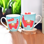 2-Piece Alpaca Pattern Ceramic Mug Se, , large