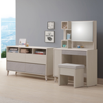 【唯熙傢俱】斯月橡木白2.7尺化妝台, , large