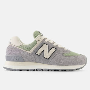 Kixpress-New Balance 女 休閒鞋 運動 經典 復古 B楦 NB 574 緩震 麂皮 石板灰 綠 [WL574GA2]