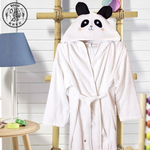 【Solo Vintage】Bathrobe Panda White Kid, , large