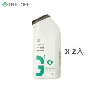 〔得來亞〕THE LOEL 天然檸檬酸粉400g  (1入 / 2入) ★ 抗菌除垢劑 、多用途清潔 / 韓國製造