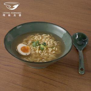 【哩皿食器】台灣製  CPET 潔晶拉麵碗｜春茶綠