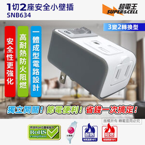 超電王1開2插(2P+3P)3轉2(過載保護) SNB634