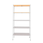 【Y HOUSE】90x45x180cm pine five-layer storage rack rack iron rack - painted white wood, , large